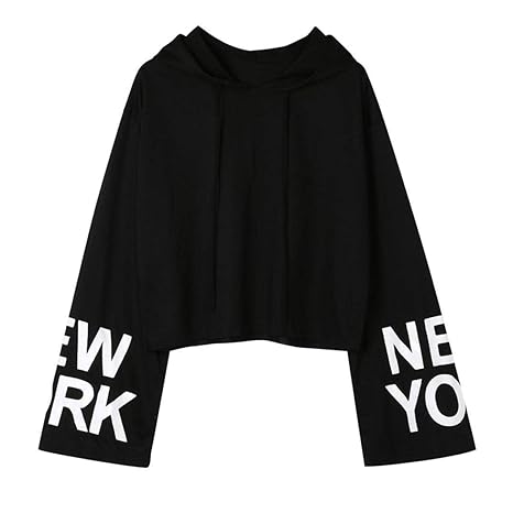 Sweatshirt Damen Kapuzenpullover Hoodie Kapuzenpulli Langarmshirt Bunt Kaktus Pulli Bauchfrei Bluse Mode Loose Pullover Tops 