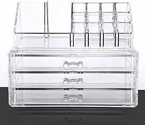 ROOYF Plastic Display Rack Fashionable Creative Plastic Lipstick Display Rack Transparent Nail Polish Display Rack Drawer Type Cosmetic Storage Case
