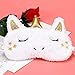 Onshine Unicorn Sleeping Mask 4Pack Soft Plush Blindfold Cute Unicorn Horn Sleep Mask Eye Mask for Girls Women Kids