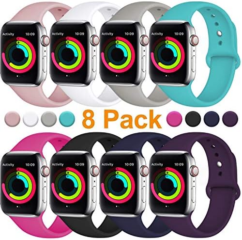 Fuleda Compatible with Apple Watch Band 38mm 40mm 42mm 44mm, Replacement Accessory Bands for iWatch Series 4, Series 3, Series 2, Series 1, S/M M/L