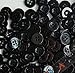 GANSSIA 5/8 Inch (15mm) Small Size Black Button 4 Holes Sewing Buttons for DIY Craft Projects Pack of 200pcs