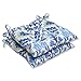 Pillow Perfect Outdoor/Indoor Santa Maria Azure Tufted Seat Cushions (Square Back), 19