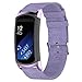 Aolvo Canvas Watch Bands Replacement Accessories Strap fit for Samsung Gear Fit2 Pro SM-R365/ Gear Fit2 SM-R360 Purple