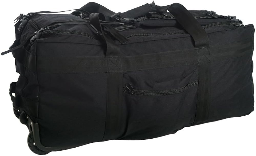 Mil-Tec Unisex - Adult M.Rollen Combat Sling Bag, Black, One Size, 78 x 37 x 37 cm
