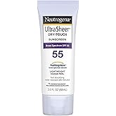 Neutrogena Ultra Sheer Dry-Touch Water Resistant and Non-Greasy Sunscreen Lotion with Broad Spectrum SPF 55, 3 fl. oz (Pack o