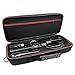 Hard Travel Case for Zhiyun Smooth 4 Handheld Gimbal Stabilizer,Tripod Stand,Power Bank Carry Bag Protective Box Handbag (Black+Red)