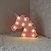 Glintee Unicorn LED Night Lamp Decorative Marquee Signs Battery Operated Light for Party Supplies -Wall Decoration for Living Room,Bedroom(Pink Unicorn Head)