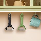AUAUY 2Pcs Potato Peeler Y-Shaped Swivel Non-Slip Ergonomic Handle Stainless view 7