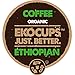 EKOCUPS Artisa Organic Ethiopian Coffee, Medium Roast, in Recyclable Single Serve Cups for Keurig K-cup Brewers, 40 count