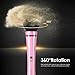 Electric Makeup Brush Set - HAIRBY 360° Rotating Automatic Cosmetic Brush Spinner with Foudation, Blush and Powder Brush Head, Premium Synthetic Fiber Bristles, 2 Adjustable Speeds USB Rechargeable