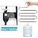 Benavvy 8pcs Pants Hangers S-Type Jeans Trousers Hangers Stainless Steel Clothes Hangers Closet Space Saving for Pants Jeans Scarf Organizer (Black with 10 Clips)