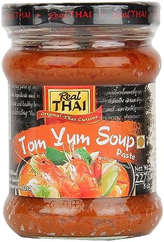 Real Thai Tom Yum Soup Paste 227 Gram, Aromatic, Vegan, Paste, Seafoods ...