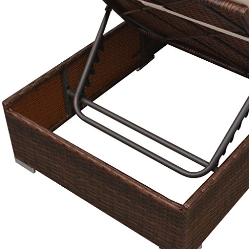 vidaXL Gartensofa 3-TLG. Poly Rattan Gartenmöbel Gartengarnitur Lounge Sofa – Bild 6