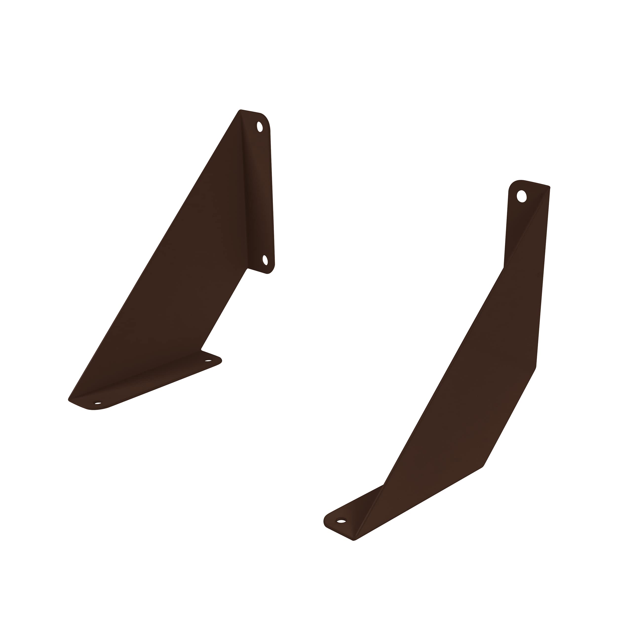 INOXLM Wall Shelf Support | Shelf Bracket | Iron Shelf Support | Corner Shelf | Shelf Bracket | 2 Pieces (Large - 20cm, Brown)