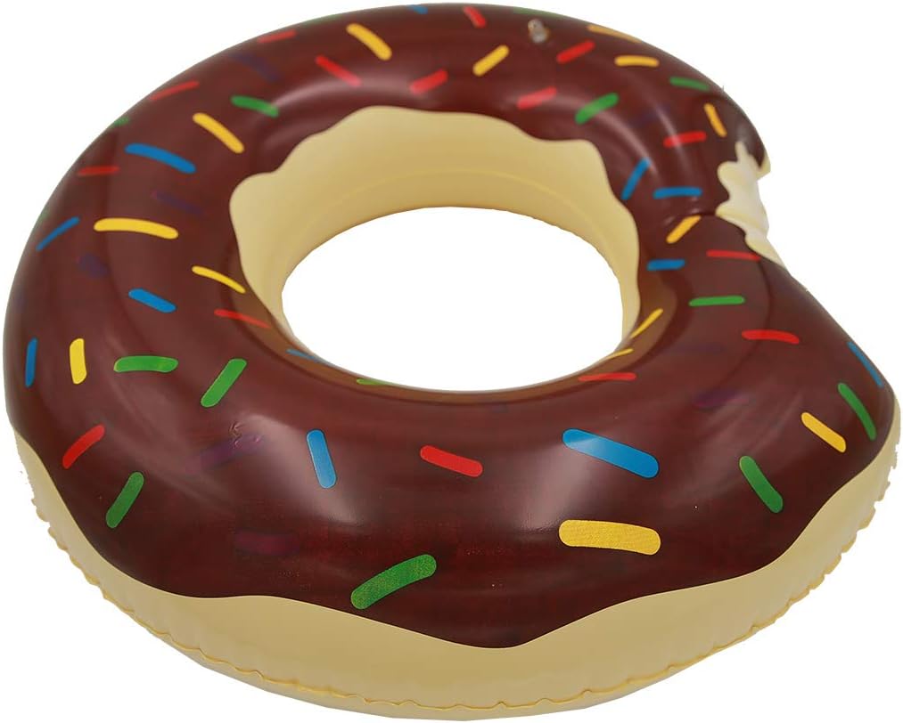 Topfunyy 2 Pack 23.6-inch Donut Pool Floats Inflatable Swimming Rings Tubes for Swimming Swim Raft, Summer Beach Games - Image 5