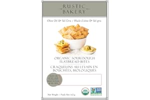 Rustic Bakery Sourdough Flatbread Bites - Olive Oil Sel Gris, 112 Grams (Pack of 1)
