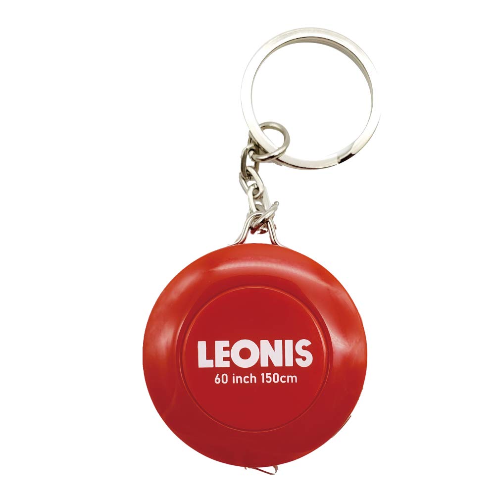 Spring Tape Measure (Keyring design) 60 inch / 150 cm Red [ 91043 ]