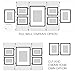 Gallery Perfect 7 Piece Black Photo Frame Wall Gallery Kit. Includes: Frames, Wall Template, Decorative Prints and Hanging Hardware