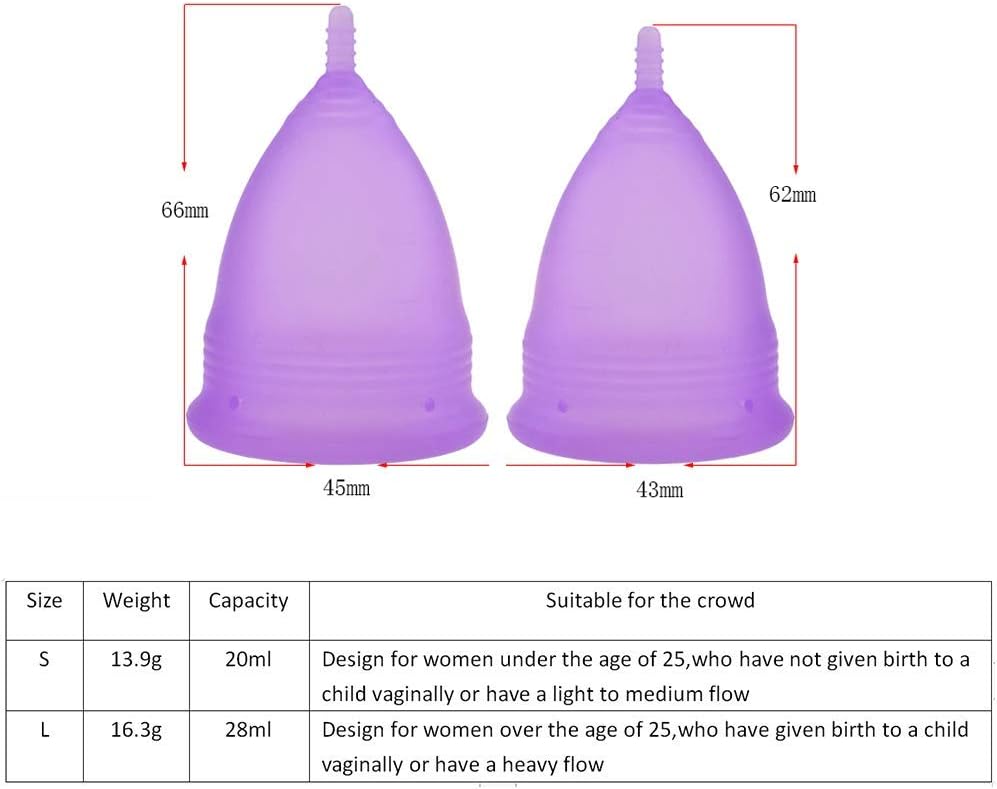 Super Soft Menstrual Cup Sensitive Cup, Medical Grade Silicone Period Cups - Image 4