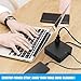 Wall Mountable Power Strip with USB Ports, TESSAN 3 Outlets Charging Station with 4 USB Smart Charging Port (3 USB-A and 1Type C Port),Desktop 5 Ft Extension Cord for Nightstand,Office,Travel,Kitchen