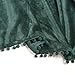 LEEVAN Throw Blanket Computer Office Chair Cover Luxury Flannel Pom Pom Fringe Plush Bed Yellow Throw Lightweight Velvet Blankets for Couch Sofa Suitable for All Seasons Green-51x 63 Inch