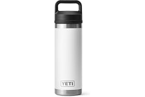 YETI Rambler 18 oz Bottle, Vacuum Insulated, Stainless Steel with Chug Cap, White