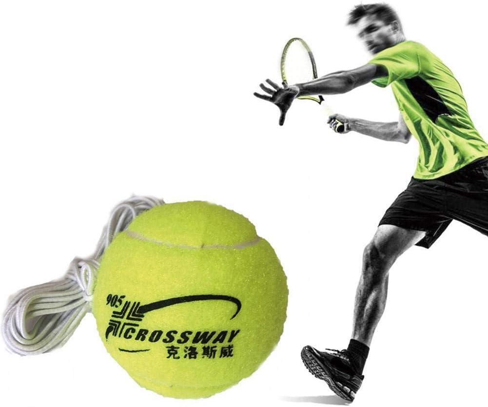 TOMMY LAMBERT Tennis Trainer Ball-Premium Green Rubber Felt Tennis Trainer Ball & String for Single Tennis Player Training - Durable, Lightweight & Portable
