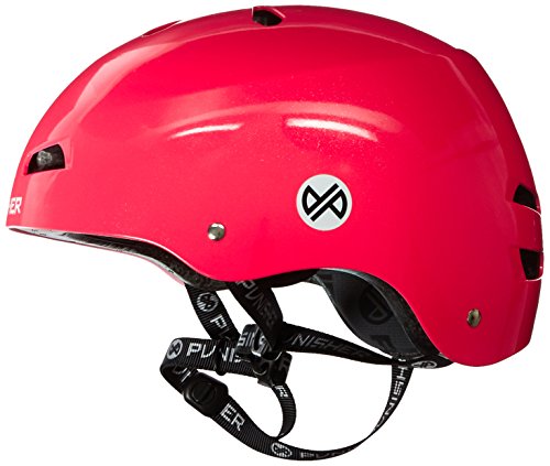 Punisher Skateboards Pro 13-Vent Dual Safety Certified BMX Bike and Skateboard Helmet, Metallic Flake Neon Hot Pink, Youth/Teen 9+