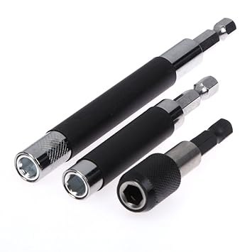 Generic 3pcs Extension Hex Screw Socket Drill Bit Holder Adapter Magnetic Impact Driver Drill Bit For Home Tools
