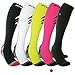 Rymora Compression Socks for Men & Women [Cushioned] [One Pair] [Pink] [Medium] – Pro Stockings Support for Running, Nurse, Flight Travel, Diabetic, Varicose Veins, Circulation, Pregnancy, Nursing