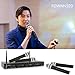 Pyle 4 Channel Wireless Microphone System-Portable UHF Audio Set with XLR Jack-4 Handheld Dynamic Mic, Receiver, Dual Antenna, Power Cable Adapter-for Karaoke, PA, DJ Party Pro PDWM4520