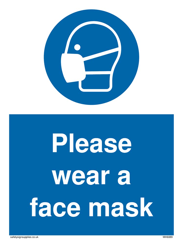 Pack of five - Please wear a face mask Sign - 150x200mm - A5P