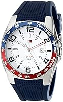 Tommy Hilfiger Men's 1790885  Sport Stainless Steel Bezel Blue Silicon Strap Watch