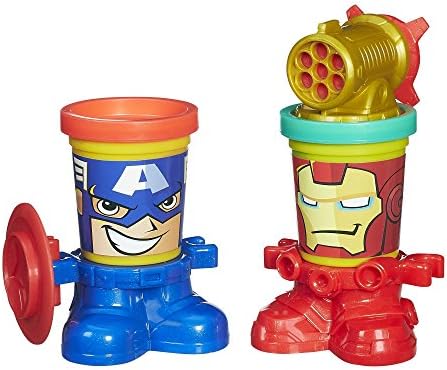 Play-Doh Marvel Can-Heads Featuring Iron Man and Captain America