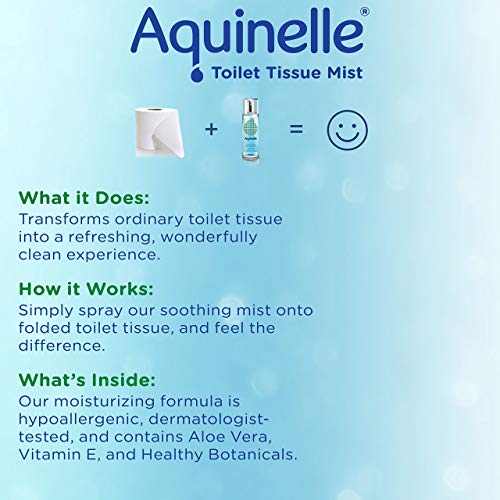Aquinelle Toilet Tissue Mist, Eco-Friendly & Non-Clogging Alternative to Flushable Wipes Simply Spray On Any Folded Toilet Paper (8.25 oz Island Mist) - Thumbnail 4