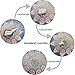 Coasters for Drinks Absorbent 4 Pack Ceramic Coasters Set,4