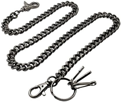 UNIQSUMBasic Curb Cuban Link wallet chain Swivel Trigger snap Biker Punk Key chain