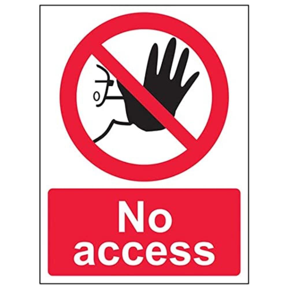 V Safety Eco Friendly Prohibition Access - No Access - 200 X 300mm
