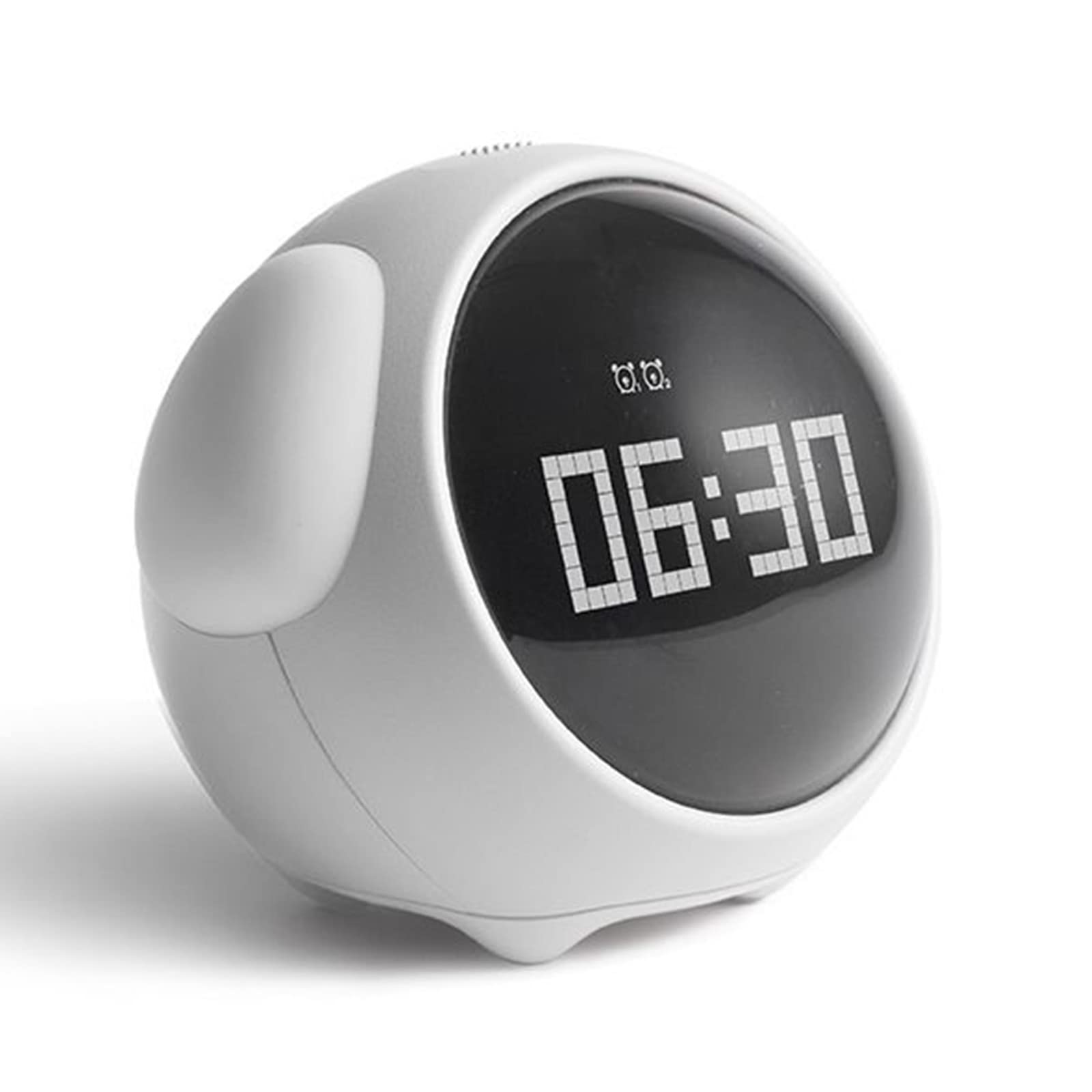 Chesoon Kids Wake-up Alarm Clock Report Punctually with Voice-Activated Night Light Adjustable Brightness Temperature Detection Snooze Function for Boys Girls White