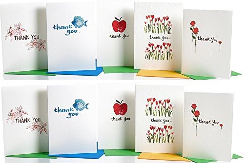 Thank You Cards Assortment ( pack of 10 ) Multipack from GayaCards, Express Your Gratitude with a Card!