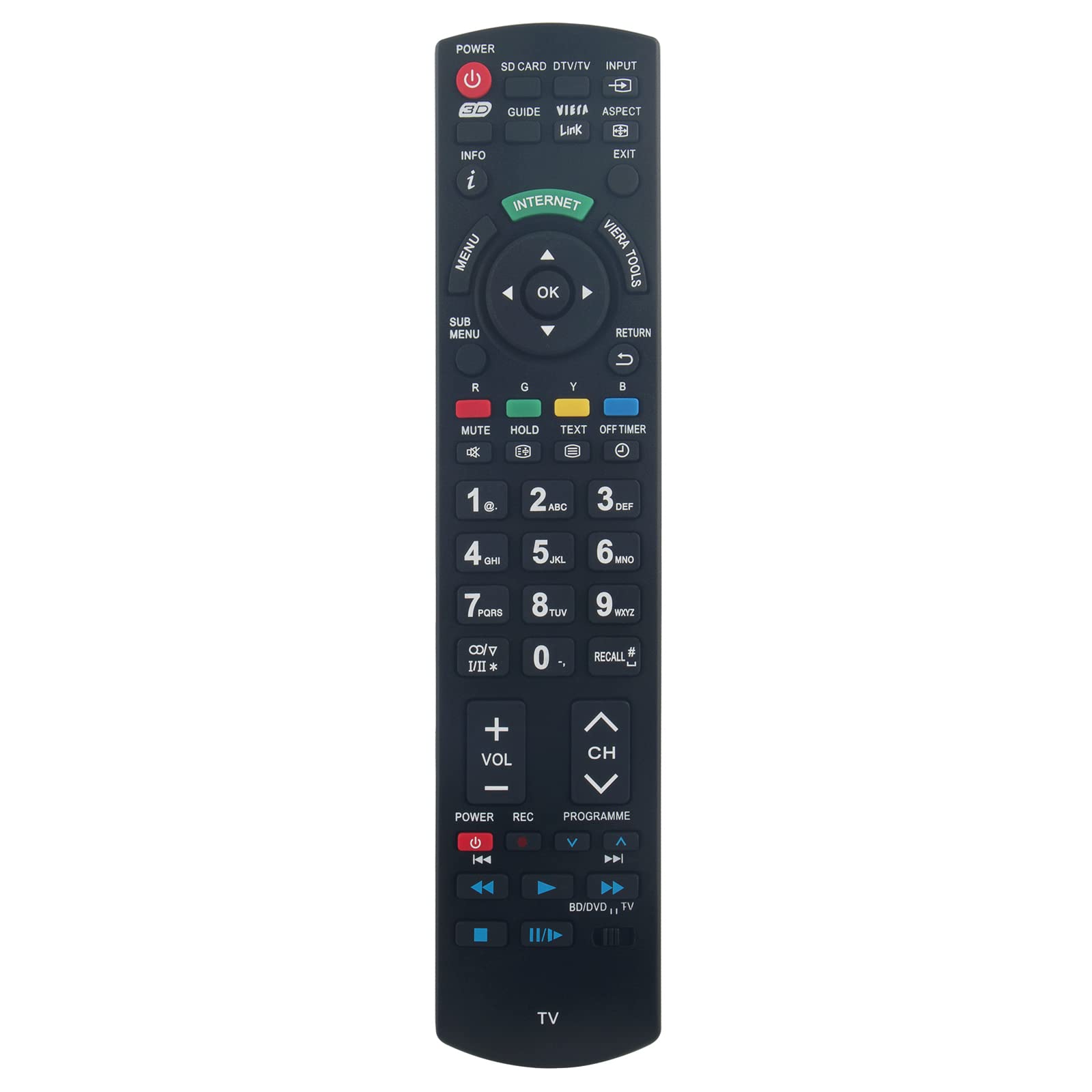 New N2QAYB000583 N2QAYB000659 Remote Replace for Panasonic TV TX-P37C2E TX-L37U3B TX-L32C20B TX-L37S20BA TX-L37S20L TX-L32X3B TX-L19E3E TX-L26C20B TX-L32C3ES TX-L32X25ES TX-L32C4E TX-L37S20E TX-L32C2B