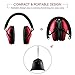 Mpow 068 Kids Ear Protection Safety Ear Muffs, NRR 25dB Noise Reduction Hearing Protection for Kids, Toddler Ear Protection for Shooting Range Hunting Season for Kids Toddlers Children (Red)