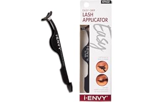 I•ENVY iENVY by Kiss Lash Applicator Tool, DIY Fales Eyelashes Extension Tweezers, Ease of Use & Grip, Fake Cluster Strip Lashes Remover Clip Tweezers Nipper (Black)