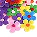 Coopay 120 Pieces Felt Flowers Fabric Flower Embellishments Assorted Colors for DIY Crafts