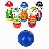 Bowling Ball ，BeautyVanChildren Toys Wooden Bowling Ball Skittle Funny Shape for Kids Game