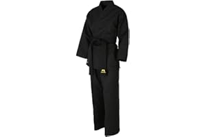 Mudoin Korea Taekwondo Open Type Uniform Black Color Adults MMA Martial Arts Karate Hapkido Gym School Academy