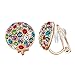 Yoursfs Clip On Earrings For Women Multicolor Crystal Rhinestone Statement Clip Earrings Jewelry…