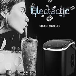 Electactic Ice Maker Countertop, Efficient Easy