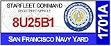 Star Fleet San Francisco Navy Yard Parking Decal Star Trek DD-2220