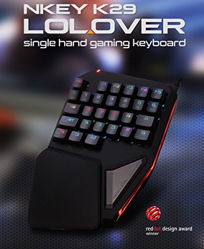 Sky Digital NKEY K29 LOLOver Single Hand 7 Color RGB Mechanical Gaming Keyboard NKEY Rolloever (Blue Key-Click)